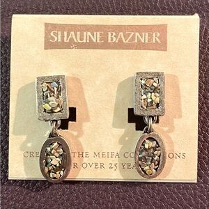 Inlaid Stone Earrings by Shaune Bazner